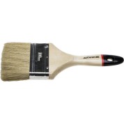 Плоская кисть STAYER UNIVERSAL 0102-100, - EURO светлая натуральная щетина деревянная ручка все виды ЛКМ , 100 мм, 4&Prime;