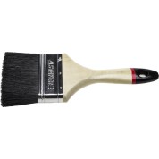 Плоская кисть STAYER UNIVERSAL-EURO 01022-100, чёрная натуральная щетина деревянная ручка все виды ЛКМ , 100 мм, 4&Prime;