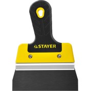 Фасадный шпатель STAYER PROFlat 10045-15, усиленная алюминиевая направляющая, двухкомпонентная ручка, анодированный, Professional, 150 мм