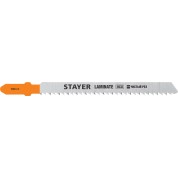 Полотна для лобзика STAYER T- 15991-2 15991-2.5, хвост. HCS сталь обратный рез по ламинату/фанере Professional, T101BR, 2 шт, 75 мм / 2 мм