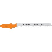 Полотна для лобзика STAYER T- 15992-1 15992-1.3, хвост. HCS сталь фигурный рез по ламинату/фанере Professional, T101AO, 2 шт, 50 мм / 1 мм