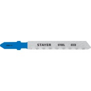 Полотна для лобзика STAYER T- 15993-1 15993-1.4, хвост. HSS сталь Professional, T118A, 2 шт, 50 мм / 1 мм, по металлу толщиной 1-2 мм