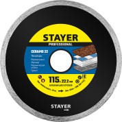 Сплошной алмазный диск STAYER Professional 3664-115, Ceramo-22, d 115 мм