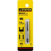 Одинарный метчик для сквозных и глухих отверстий STAYER 28021-06-1 28021-06 28021-06-1.0, Одинарный метчик для сквозных и глухих отверстий, M6 х 1