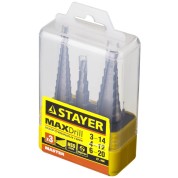 Набор ступенчатых сверл STAYER 29660-3-20-H3 29660-3, Набор ступенчатых сверл , 3 шт, 3-20 мм