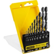 Набор сверл по металлу STAYER HSS-R класс В Professional 29602-H10, 10 шт, быстрорежущая сталь P6M5