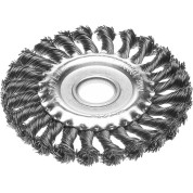Щетка дисковая для УШМ STAYER Professional 35120-125, Щетка дисковая для УШМ , 125 мм, жгутированная стальная проволока 0 мм