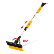 Телескопическая щётка с поворотной головой и водосгоном от снега автомобильная STAYER 61042-145,990-1445 мм