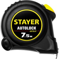 Рулетка с автостопом STAYER AutoLock 2-34126-07-25,7.5 м х 25 мм