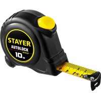 Рулетка с автостопом STAYER AutoLock 2-34126-10-25,10 м х 25 мм