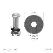 Режущий ролик для ручных плиткорезов STAYER 3320-22,22х6х2 мм