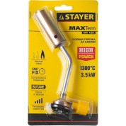 Газовая горелка на баллон с цанговым соединением STAYER 55588, MaxTerm MT 100, 1300&deg;C