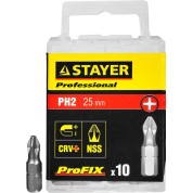 Набор бит STAYER ProFix PH2 Professional 26201-2-25-10,25 мм,10 шт