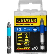 Набор бит STAYER ProFix PZ2 Professional 26223-2-50-10,50 мм,10 шт