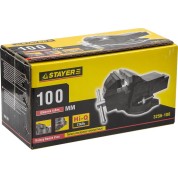 Слесарные тиски STAYER 3256-100 3256-100, Слесарные тиски , 100 мм