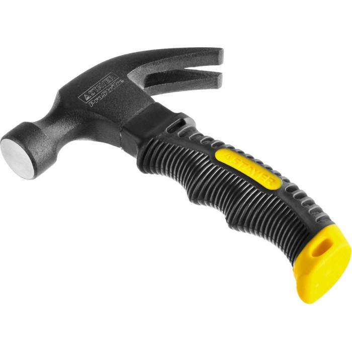 Столярный укороченный молоток-гвоздодёр STAYER Compact 2026-225, Столярный укороченный молоток-гвоздодёр Professional , 225 г