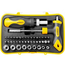 Реверсивная отвертка с насадками STAYER 25084-H43, T-Compact-43, 43 предм.