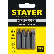 Биты для ударной отвертки STAYER Hercules Professional 25667-S4, 36 мм, 4 шт