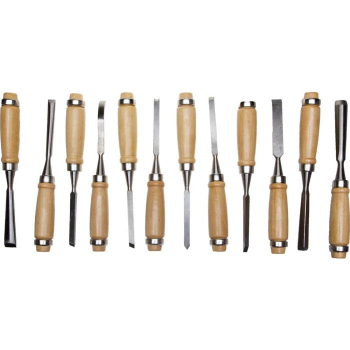 Набор фигурных стамесок-резцов по дереву STAYER 1835-H12, 12 предм.