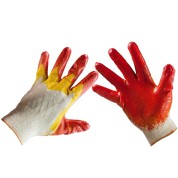 10 пар STAYER L-XL х/б перчатки с двойным латексным обливом повышенная износостойкость 11409-H10, EXPERT-2