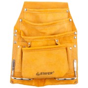 Поясная сумка для инструментов с 8 карманами STAYER 38505, 2 скобы