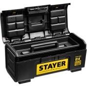Пластиковый ящик для инструментов STAYER Professional 38167-24, Пластиковый ящик для инструментов , TOOLBOX-24, 590 х 270 х 255