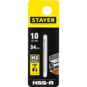Сверло по металлу STAYER HSS-R 29602-1, Сверло по металлу Professional , 1 х 34 мм, быстрорежущая сталь P6M5