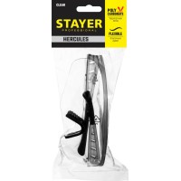 Защитные очки STAYER HERCULES открытого типа прозрачные широкое моностекло Professional 2-110431