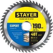 Пильный диск по дереву STAYER Expert 3682-190 3682-190-30-48, Пильный диск по дереву точный рез -30-48, 190 x 30/20 мм, 48Т