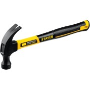 Столярный молоток-гвоздодёр STAYER Fiberglass с фиберглассовой рукояткой Professional 2026, 680 г