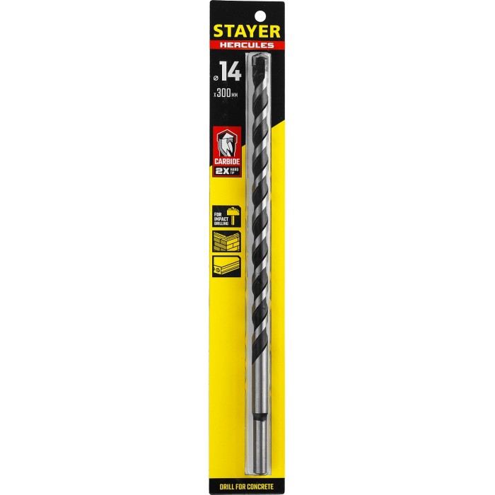 Cверло по бетону STAYER Hercules 2915-300 2915-300-14, Cверло по бетону Professional -14, 14 x 300 мм