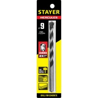 Cверло по бетону STAYER Hercules 2915-120 2915-120-09, Cверло по бетону Professional -09, 9 x 120 мм