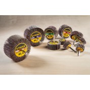 Круг шлифовальный лепестковый STAYER 36607-100 36607-100, Круг шлифовальный лепестковый , d 50 x 20 мм, P100, на шпильке d 6 мм