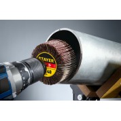 Круг шлифовальный лепестковый STAYER 36607-180 36607-180, Круг шлифовальный лепестковый , d 50 x 20 мм, P180, на шпильке d 6 мм