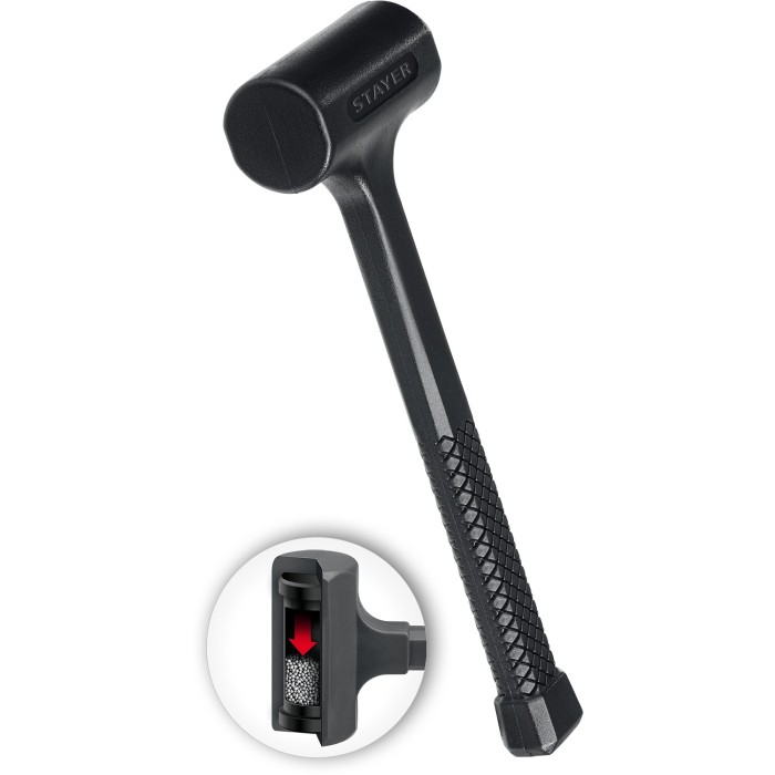 Цельнолитой безынерционный слесарный молоток STAYER Professional 2042-450, Цельнолитой безынерционный слесарный молоток , 40 мм, 450 г
