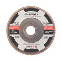 Круг лепестковый торцевой (125х22.23 мм, P120) Patriot 