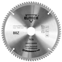 Диск пильный ELITECH 210х30 80зуб алюминий 1820.116500