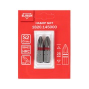 Биты ELITECH PH2 25мм 2шт 1820.145000