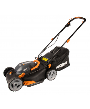 Газонокосилка аккумуляторная WORX, 40В (2&times;20В), 40см, 4Ач х2, двойное ЗУ