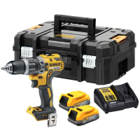 Аккумуляторная бесщеточная ударная дрель-шуруповерт DEWALT, 18 В, 2000 об/мин, 34000 уд/мин, с 2 АКБ 1.7 Ач и ЗУ, в кейсе, DCD796E2T