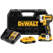 Аккумуляторный бесщеточный ударный винтоверт DEWALT, 18 В, 205 Нм, 3800 уд/мин, 3250 об/мин, с 2 АКБ 2 Ач и ЗУ, в кейсе, DCF887D2