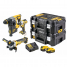 Набор аккумуляторный DEWALT: перфоратор DCH273 + ударный шуруповерт DCF887 + УШМ DCG405, с 2 АКБ 5 Ач и ЗУ, в двух кейсах TSTAK, DCK305P2T