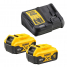 Аккумуляторный набор DEWALT DCK266P2T, 18 В: ударная дрель-шуруповерт DCD796 + шуруповерт DCF887, с 2 АКБ 5 Ач и ЗУ, в кейсе TSTAK