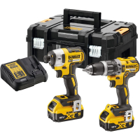 Аккумуляторный набор DEWALT DCK266P2T, 18 В: ударная дрель-шуруповерт DCD796 + шуруповерт DCF887, с 2 АКБ 5 Ач и ЗУ, в кейсе TSTAK
