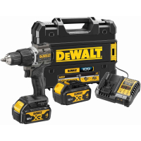 Ударная дрель-шуруповерт DEWALT DCD100M2T, 18 В, 1650 об/мин, 28050 уд/мин, с 2 АКБ 4 Ач и ЗУ, в кейсе TSTAK (DCD100M2T-QW)