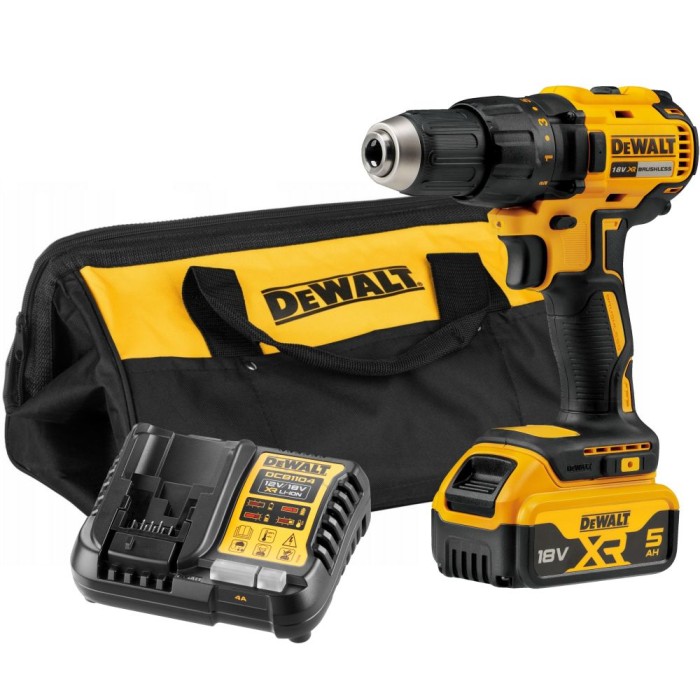 Аккумуляторная дрель-шуруповерт DEWALT DCD777P1, 18 В, 1750 об/мин, с АКБ 5 Ач и ЗУ, в сумке (DCD777P1-QW)