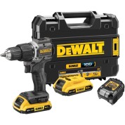 Аккумуляторная ударная дрель-шуруповерт DeWALT DCD100D2T, 18 В, 2 АКБ 2 Ач и ЗУ, в кейсе TSTAK
