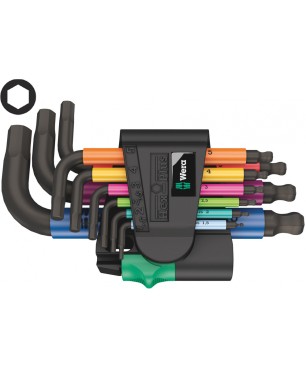 Набор Г-образных ключей WERA 950/9 Hex-Plus Multicolour 2, BlackLaser, 133164