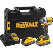 Аккумуляторный гайковерт DeWALT DCF921H2T, 18 В, с 2 АКБ 5 Ач и ЗУ, в кейсе TSTAK