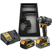 Аккумуляторный гайковерт DeWALT DCF921P2G, 18 В, с 2 АКБ 5 Ач и ЗУ, в чехле